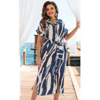 Платье Vittoria Queen 24173 синий+белый