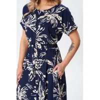 Платье Your Size 2256/170 Цветочный принт на темно-синем