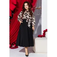 Платье Vittoria Queen 27623 черный, бежевый