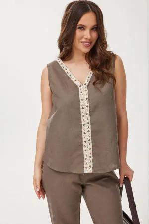 Блузка Mirolia 1261 Ореховый