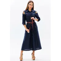 Платье Миа Мода 1551-2 темно-синий