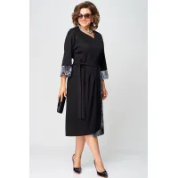 Платье Eva Grant 7220Д черный + серный