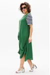 Платье Michel Chic 2178 зелёный+полоска