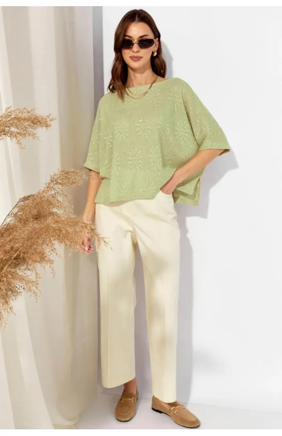 Брюки Люше 4349 молочный