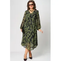 Платье Eva Grant 7122A принт олива Платье Eva Grant 7122A принт олива