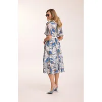 Платье Kaloris 2182 оттенки серого+синего