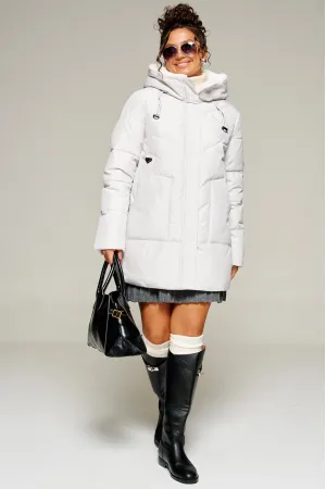 Пальто Beautiful & Free 8021 светло-серый