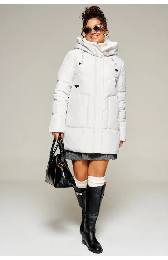 Пальто Beautiful & Free 8021 светло-серый Пальто Beautiful & Free 8021 светло-серый