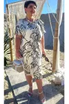 Платье Vittoria Queen 24733 молочный, принт