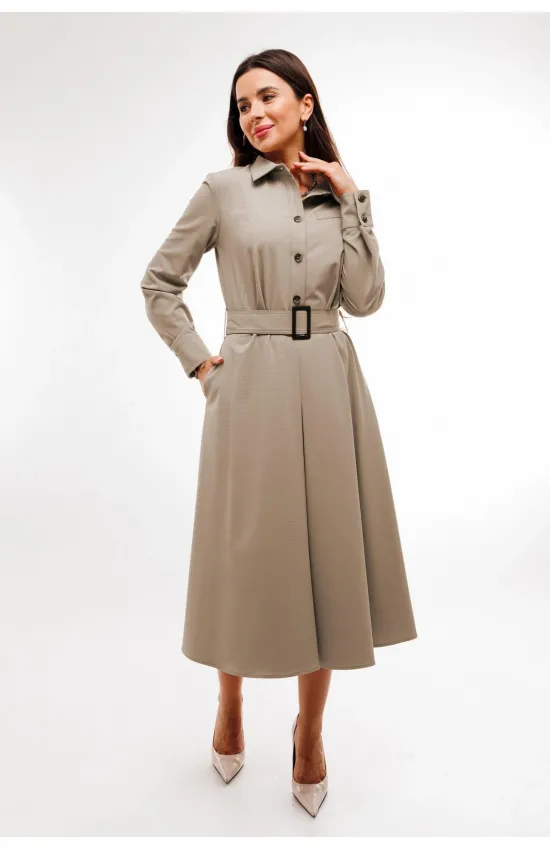 Платье Barbara В189 кофейно-серый
