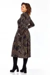 Платье Милора-Стиль 1164/1 бежевый/черный с разводами