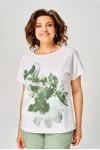 Блузка Rumoda 2259 белый_зеленый