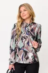 Блузка Talia Fashion 422 бирюза+черный