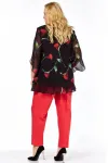 Блузка Элль-Стиль 2213.11 а черный, принт цветы