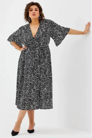 Платье Begimoda 1035 черно-белый