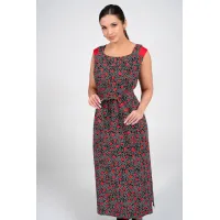 Платье Alani 2354 черный+красный и белый
