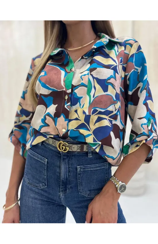 Блузка Nika.pl 04012134 M&M-12 Голубо-зеленый