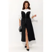 Платье Лиона-Стиль 970 черный с белым