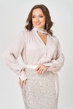 Блузка Ольга Стиль С961 пудра