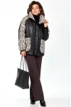 Куртка Lady Secret 7294 черный+леопардовый мех