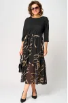 Платье Eva Grant 7216C черый+принт Платье Eva Grant 7216C черый+принт