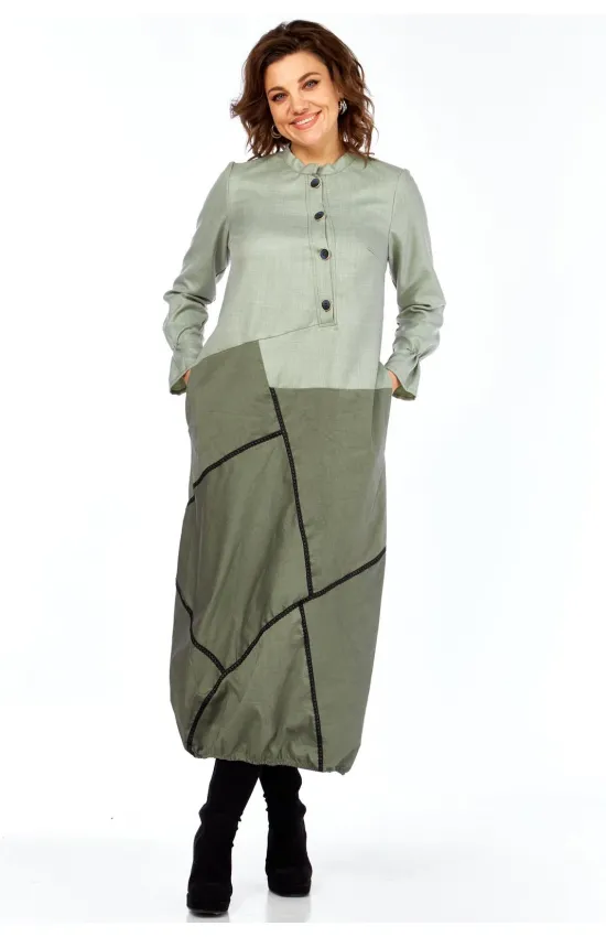 Платье Celentano 5073 приглушенный шалфейный