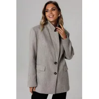 Пиджак Laikony L-363 серо-бежевый