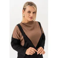 Платье Algranda 4092 Черный,Светло-коричневый