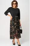 Платье Eva Grant 7216C черый+принт Платье Eva Grant 7216C черый+принт