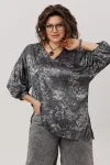 Блузка Anelli 1665.1 графитовый гербарий