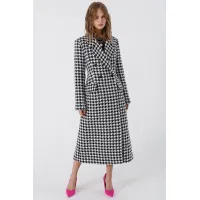 Пальто Pirs 3435 черно-белый