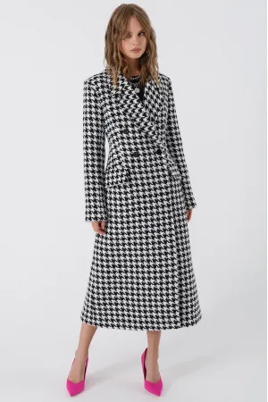 Пальто Pirs 3435 черно-белый