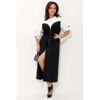 Платье Лиона-Стиль 970 черный с белым