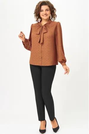 Блузка Дали 7011 коричневая