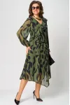 Платье Eva Grant 7122A принт олива Платье Eva Grant 7122A принт олива