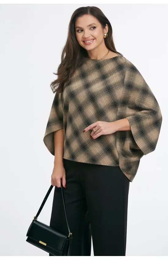 Блузка Axxa 152 бежево-черный