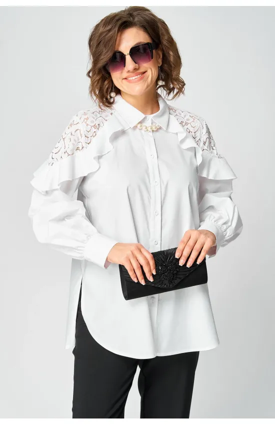 Блузка Eva Grant 7174-1 белый Блузка Eva Grant 7174-1 белый