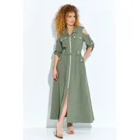 Платье Euromoda 410 хаки