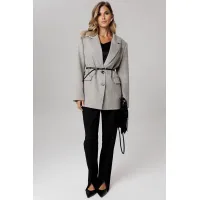 Пиджак Laikony L-363 серо-бежевый