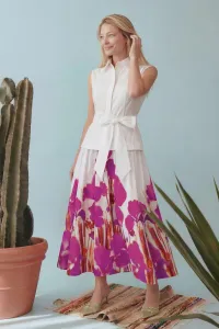 Платье Lokka 1923 белый/фиолетовый/бордо