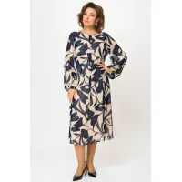 Платье Карина Делюкс М-1374 синий