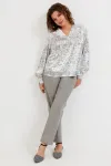 Блузка Begimoda 4142 круги на белом