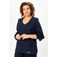 Блузка Белэльстиль 879-329 синий принт