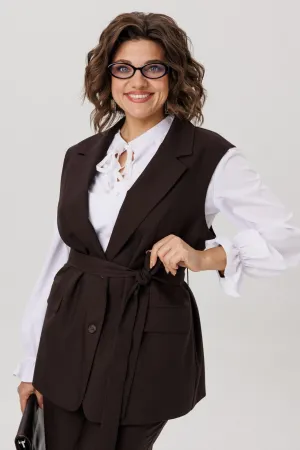 Жилет Anelli 1502 Блестящий каштан