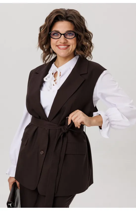 Жилет Anelli 1502 Блестящий каштан