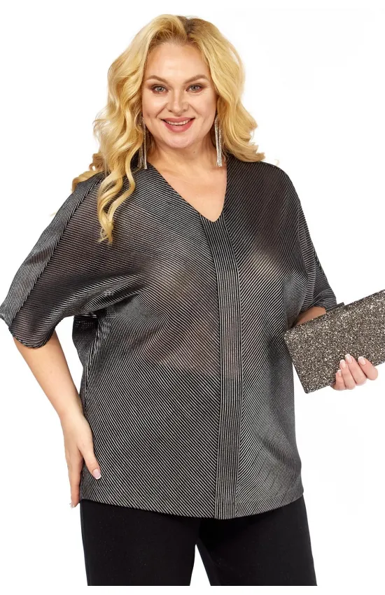 Блузка Элль-Стиль 2439а серебро