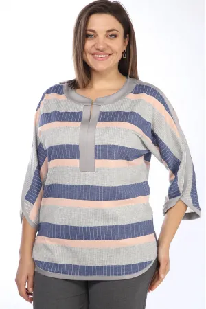 Туники Lady Style Classic 2592/2 Серый с синим