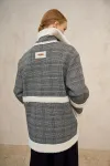 Пальто Lokka 1725 серый/белый/клетка