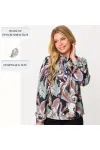 Блузка Talia Fashion 422 бирюза+черный