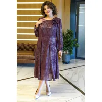 Платье Alani 2380 бордо с напылением